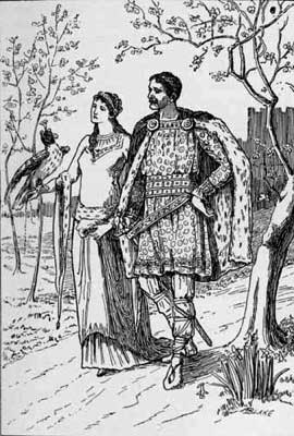 Emma and Ralph. Woodcut from The Siege of Norwich Castle http://www.gutenberg.org/files/41168/41168-h/41168-h.htm