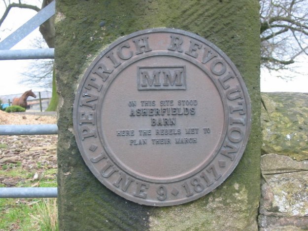 A plaque marking the site where Brandreth and his cohorts gathered.
