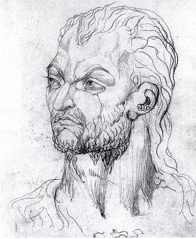 Visionary Head of Owain Glendower William Blake, 1819. Owain was the most famous of the rebels against Henry IV.