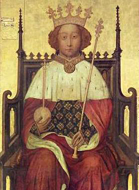 A contemporary portrait of Richard II from the 1390s, currently in Westminster Abbey. It is the earliest known surviving portrait of an English monarch.