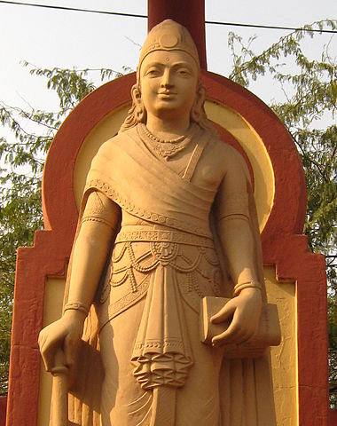 A statue of Chandragupta at the Laxminaryan Temple in Delhi.