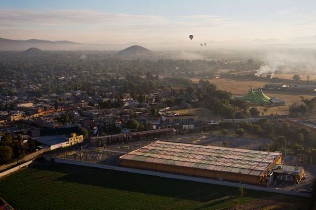 The Walmart site, with the pyramids in the distance.