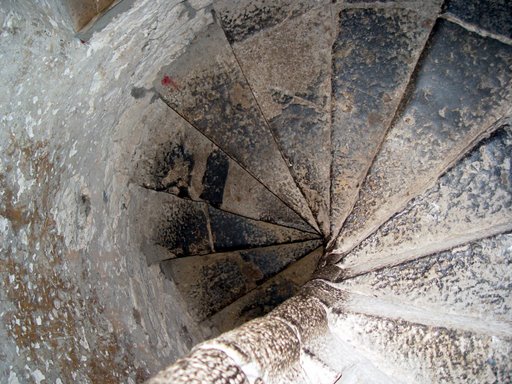 Spiral staircase in Leap Castle