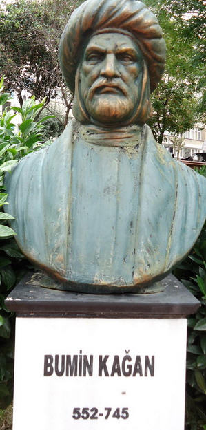 A statue of Bumin Kagan, in a park in Istanbul.