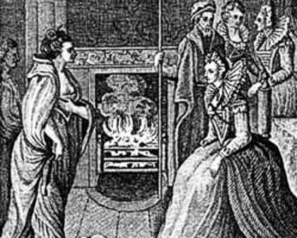 Gráinne Ní Mháille, anglicized as Grace O'Malley, was the most famous Irish pirate. This engraving shows her meeting Queen Elizabeth - a memorable occasion for all involved.