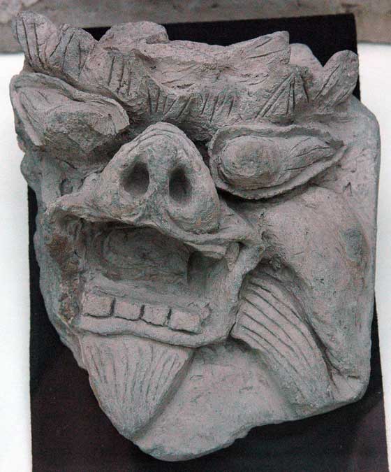 A stone carving, found in ruins dating back to the western half of the Turkic Empire.